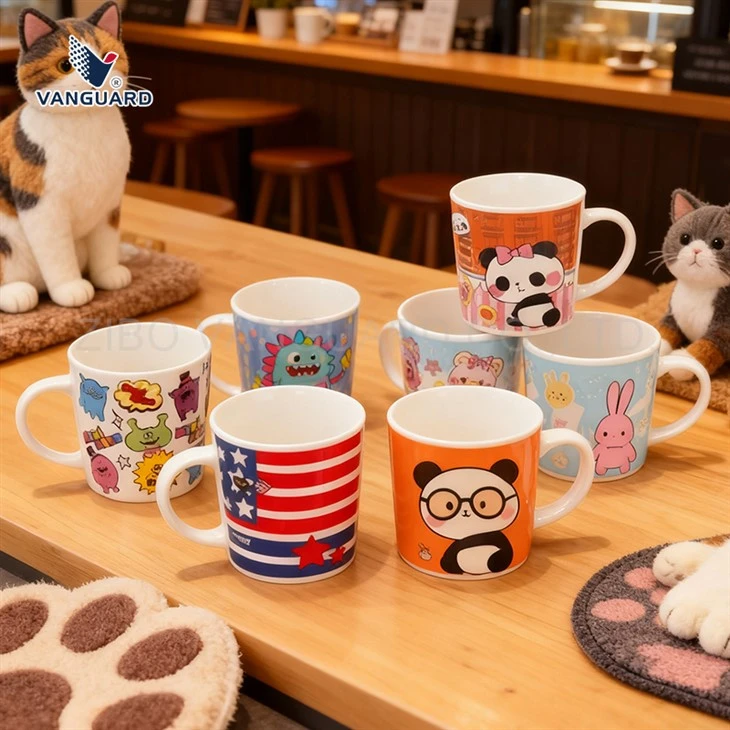 Cute desen enprime tas kafe