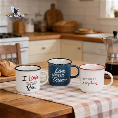 Seramik Materyèl Campfire Tas Kafe