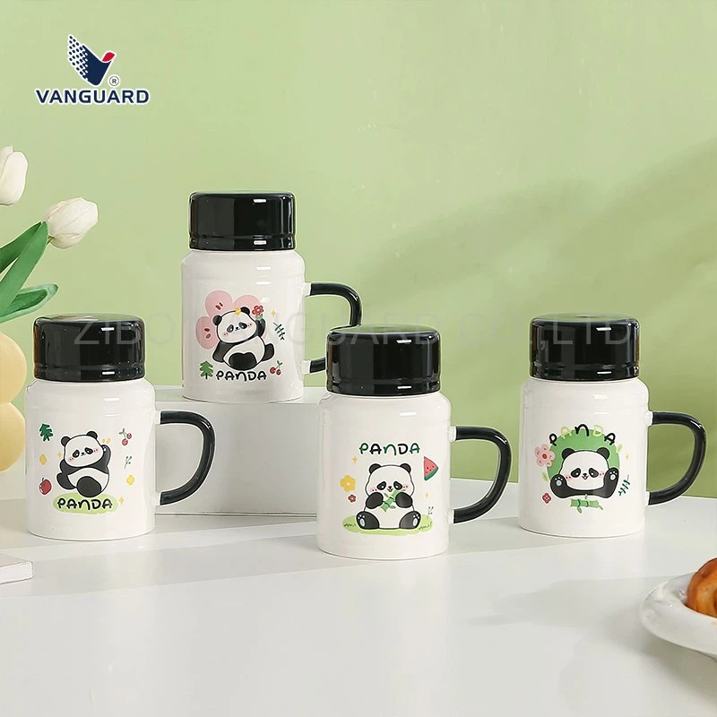 Ceramic Panda Mug with Lid Ceramic Panda Mug with Lid